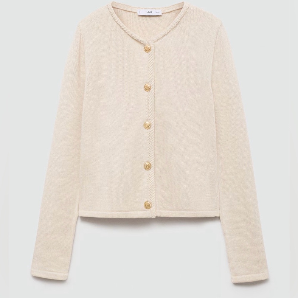 MANGO Cardigan with Gold Buttons